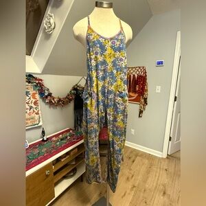 Natural Life Lucy Floral Top with Pink and Yellow Accents Medium